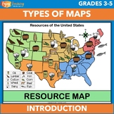 Types of Maps Anchor Charts (Posters), Cards, and Worksheet