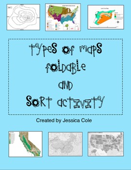 Preview of Types of Maps Sort and Foldable for Interactive Notebook