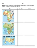 Types of Maps Worksheet
