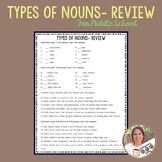 Types of Nouns- Grammar Review for Middle School