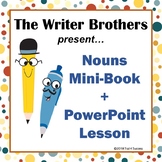 Nouns PowerPoint and Mini Book Worksheets Writing Illustra