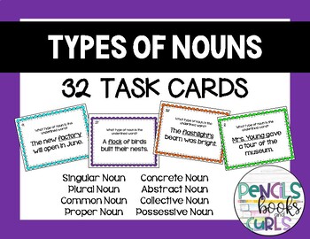 Types of Nouns Task Cards