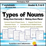 Types of Nouns - Using Them / Making them Plural - 7 works