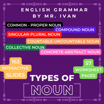 types of nouns worksheet teaching resources teachers pay teachers