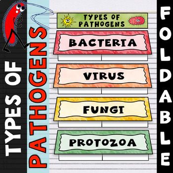 Preview of Types of Pathogens Foldable - Great for Interactive Notebooks