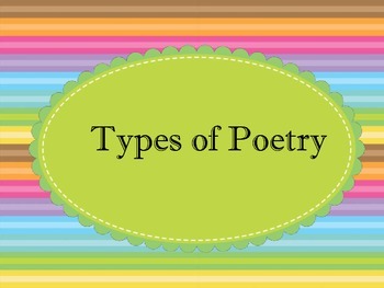 Preview of Types of Poetry