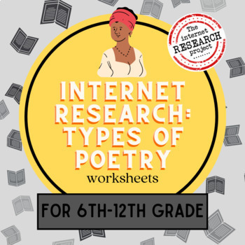 Preview of Types of Poetry Internet Research Worksheets for Middle and High School