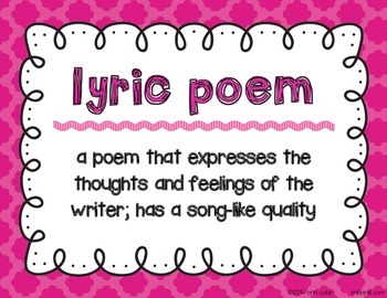 types of lyric poetry