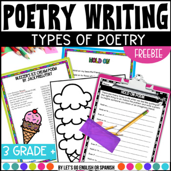 Preview of Types of Poetry Writing -Types of Poems - Alliteration Craft Activity