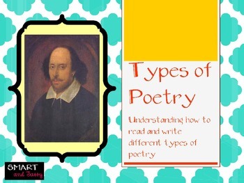 Preview of Types of Poetry- for Reading and Writing TEKS Aligned STAAR Review