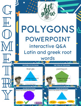 Preview of Types of Polygons - PowerPoint -  Montessori - Audio