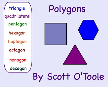 Preview of Types of Polygons Smartboard Math Lesson