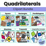 Types of Quadrilaterals Clipart - Geometry Clip Art Bundle