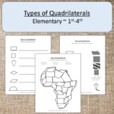 Types of Quadrilaterals Elementary Montessori Homeschool W