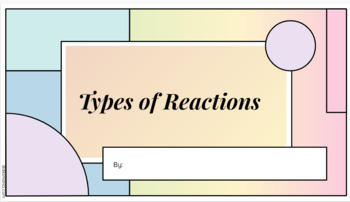 Preview of Types of Reactions Activity- HS Chemistry