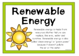 Types of Renewable Energy Information Poster Set