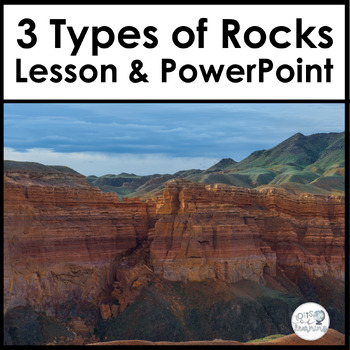 Preview of Three Types of Rocks 5E Lesson - Igneous, Sedimentary, Metamorphic - PowerPoint