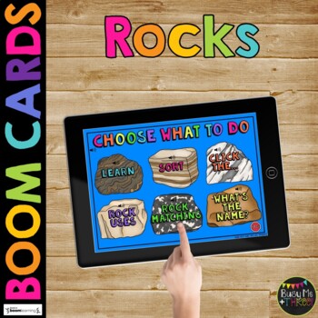 Preview of Rocks BOOM CARDS™ Digital Game for1st and 2nd Grade | Types of Rocks