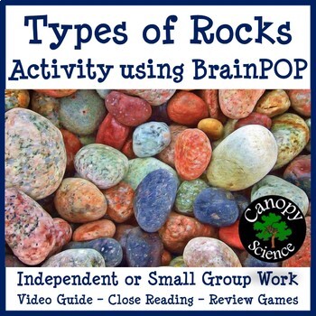 Types Of Rocks Activity Using Brainpop Canopy Science Tpt