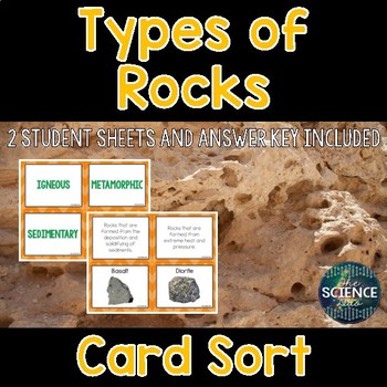 Preview of Types of Rocks Card Sort