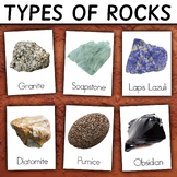 Types of Rocks Montessori 3-PART Cards | Types of Rocks Fl