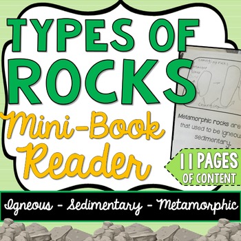 Preview of Types of Rocks Science Mini-Book - Earth Science  - Print and Digital Resource
