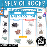 Types of Rocks Sorting Activity | Sedimentary, Igneous and