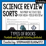Types of Rocks and Rock Cycle Review Sort | Printable, Dig