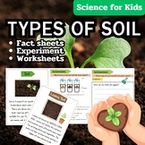 Types of SOIL, Sandy loamy and clay, Science for kids, Soil