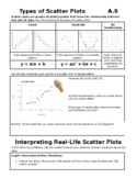 Types of Scatter Plots & Interpreting Real Life Scatter Plots