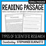 Types of Scientific Research Reading Passage | Printable &