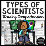 Types of Scientists Reading Comprehension Worksheet