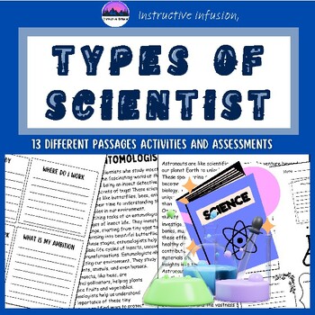 Preview of Types of Scientists | Science Career Exploration | Reading | Graphic organizer
