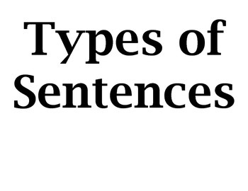 Types of Sentences by Maestra Suarez | TPT