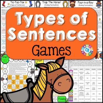 Preview of Four Types Kinds of Sentences Worksheet Games Declarative and Interrogative
