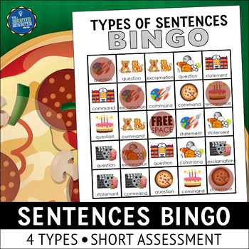 Preview of Types of Sentences Bingo Game