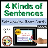 Types of Sentences BOOM Cards Distance Learning I Digital 