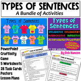 Types of Sentences Bundle: Worksheets, PowerPoint, Task Ca