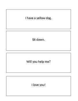 Preview of Types of Sentences Flash Cards