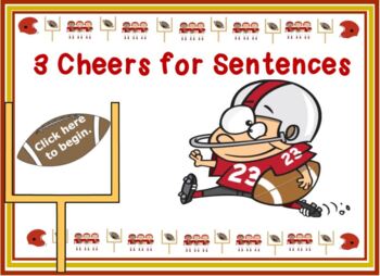 Preview of Types of Sentences Football Lesson and Game SMARTBOARD