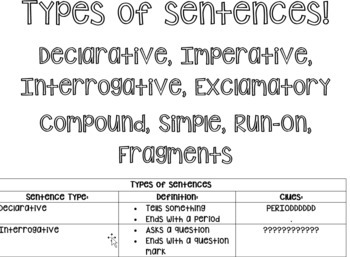 words sentences homework