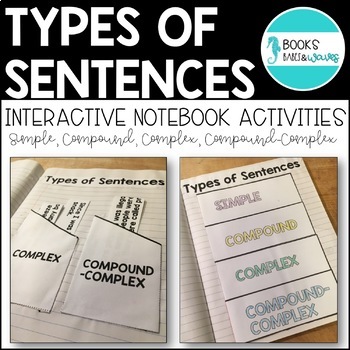 Preview of Simple, Compound, Complex Sentences Interactive Notebook Activities