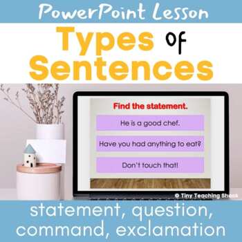 Preview of Types of Sentences and Punctuation Interactive PowerPoint