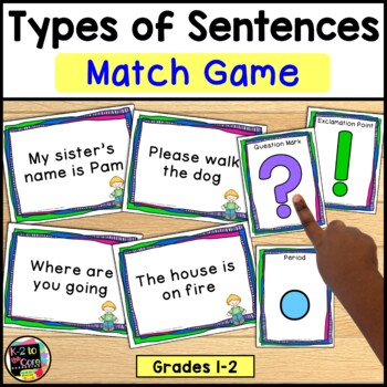 Preview of Types of Sentences and Punctuation | MATCH GAME