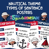 Types of Sentences Posters with a Nautical Theme