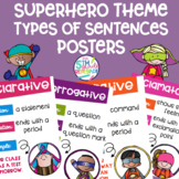 Types of Sentences Posters with a Superhero Theme