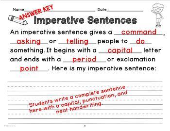 Types Of Sentences And Punctuation Freebie Sampler By K 2 To The Core