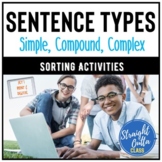 Simple, Compound, Complex Sentence Sorting | Print and Digital