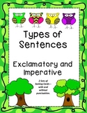 Types of Sentences Sorting Activity Exclamatory and Imperative