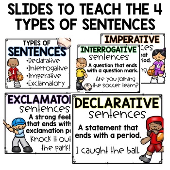 Types of Sentences | SPORTS THEME| Digital Grammar Lesson | TPT